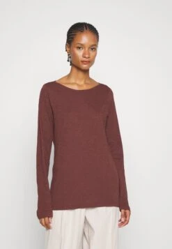 Marc O'Polo Long Sleeve- Long Sleeved Top - Crimson Brown