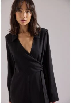 NA-KD Tie Detail Waist- Jumpsuit - Black