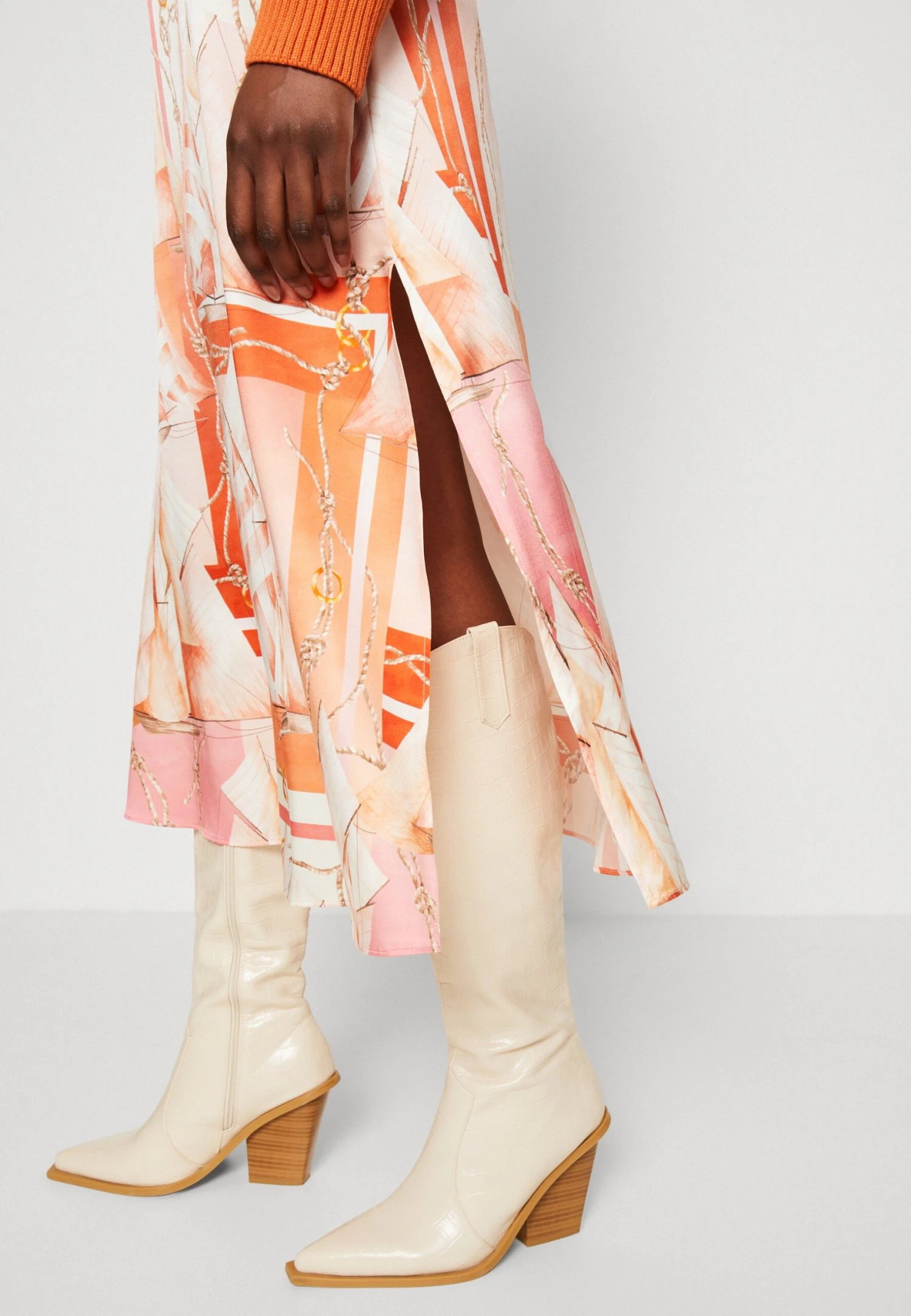 Gant Sailing Print Skirt - A-Line Skirt - Pumpkin Orange - Image 6