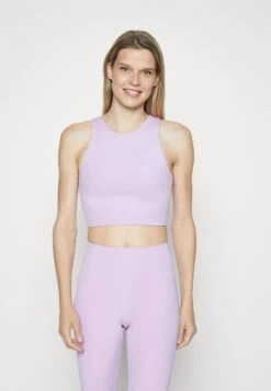 Dylan Crop Bra - Medium Support Sports Bra - Lilac