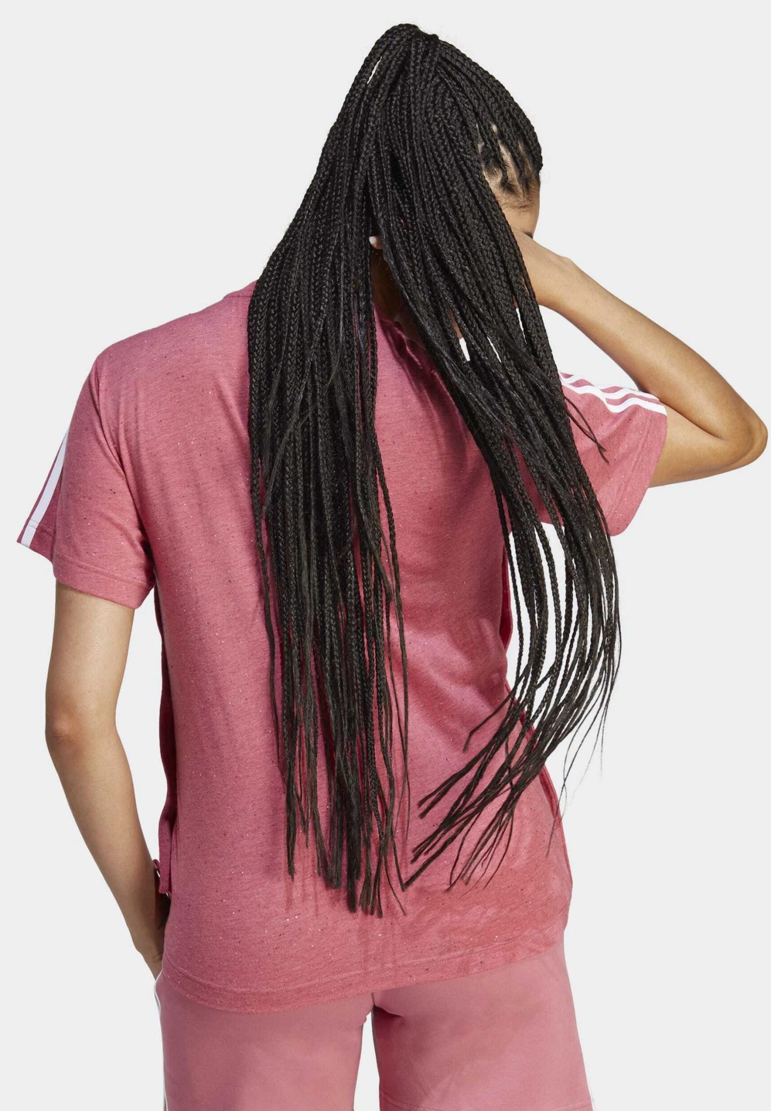 Adidas Sportswear Print T-Shirt - Pink Strata Mel/White - Image 2