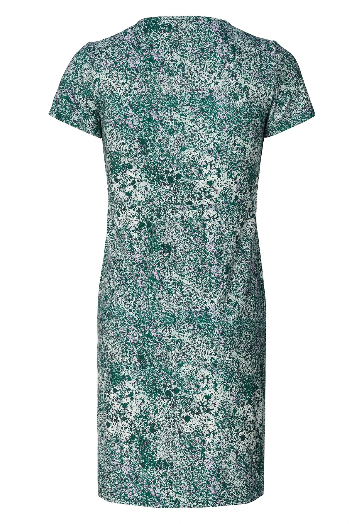 Nursing Short Sleeve Allover Print - Jersey Dress - Pastel Blue - Image 5