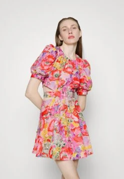 Cole Cutout Mini Dress - Cocktail Dress / Party Dress - Neonpink