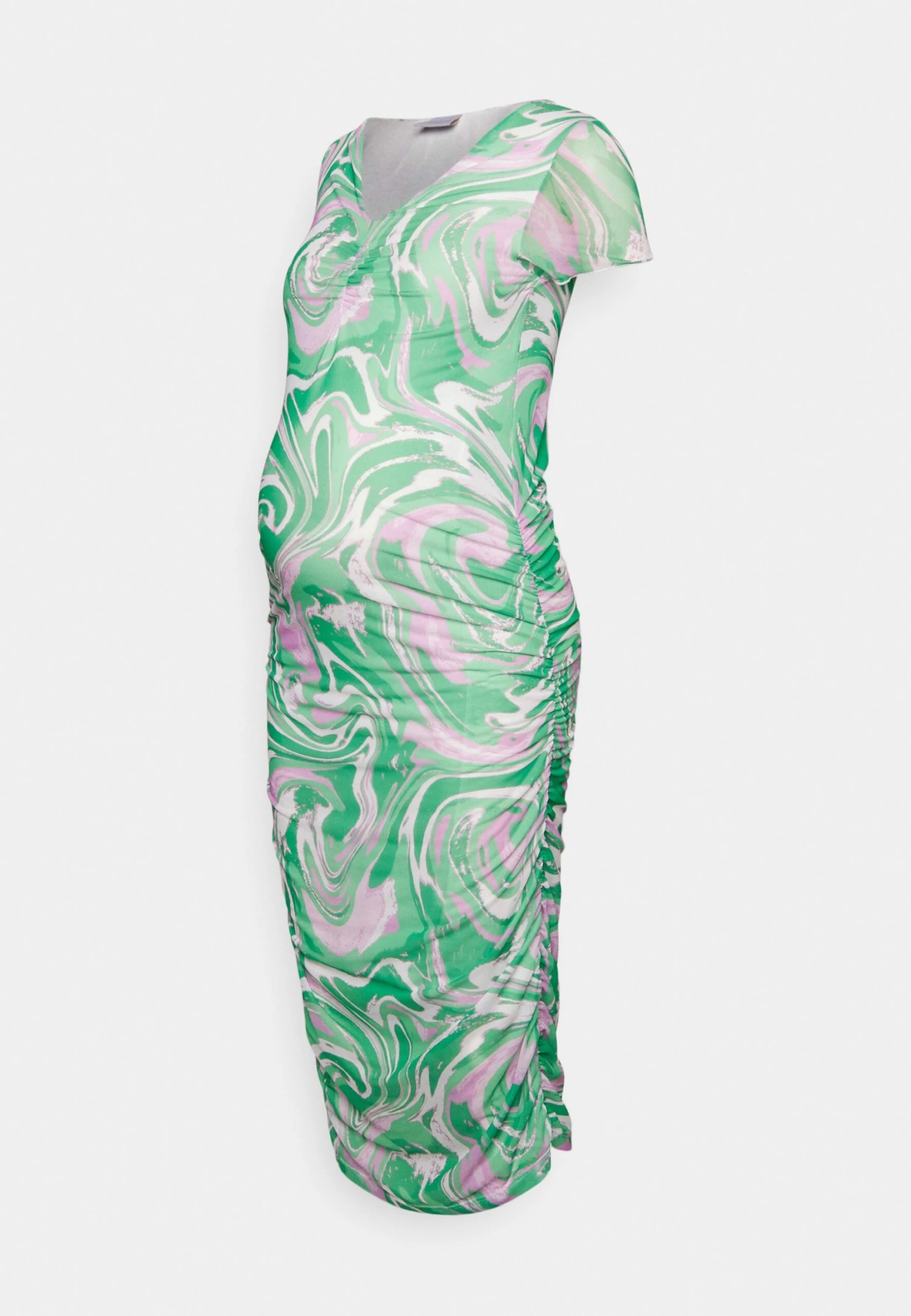 Mamalicious Mlswan Midi Dress - Jersey Dress - Irish Green - Image 5