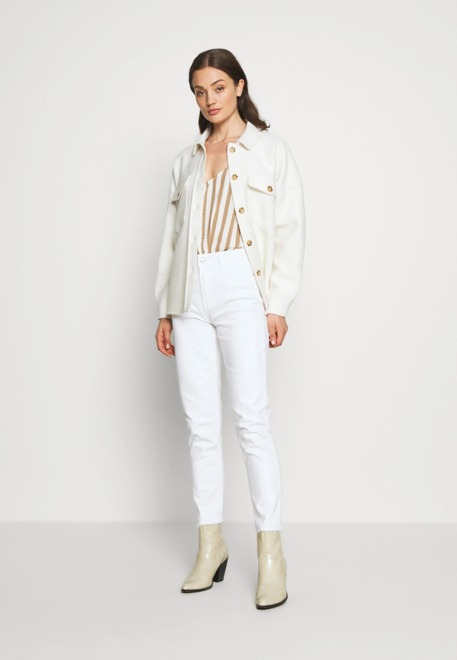 ONLY Onlastrid Singlet - Top - Cloud Dancer/Beige - Image 2