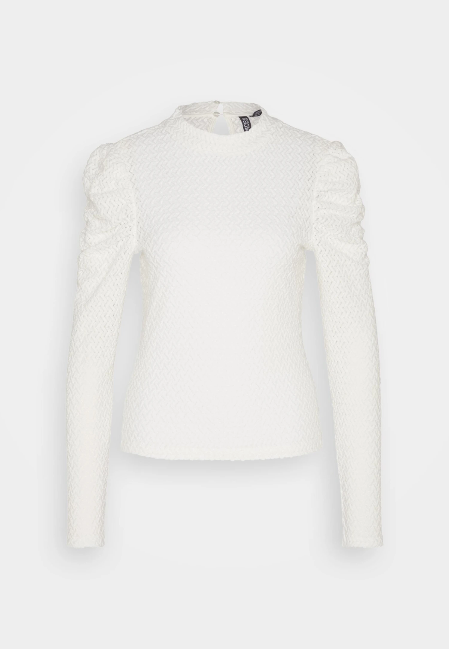 Pieces Pcneidi High Neck- Long Sleeved Top - Cloud Dancer - Image 5