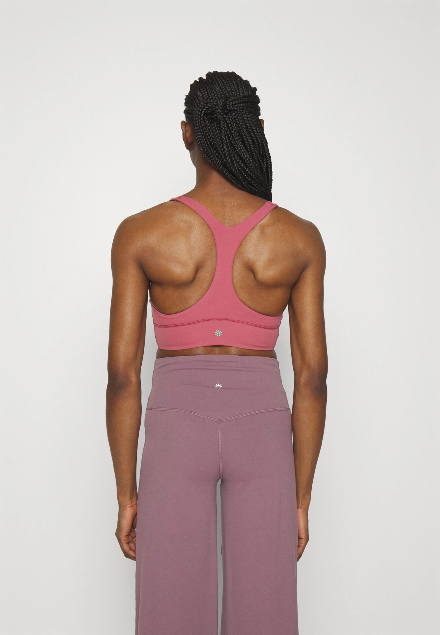 Athleta Transcend Plunge Bra A-C - Light Support Sports Bra - Berry Rose - Image 3