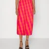 Yasanalise Plissé Skirt - Pleated Skirt - Orange Cabaret