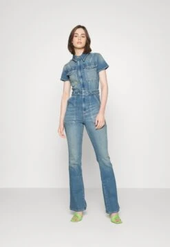 GOOD AMERICAN Fit For Success Boot - Jumpsuit - Blue