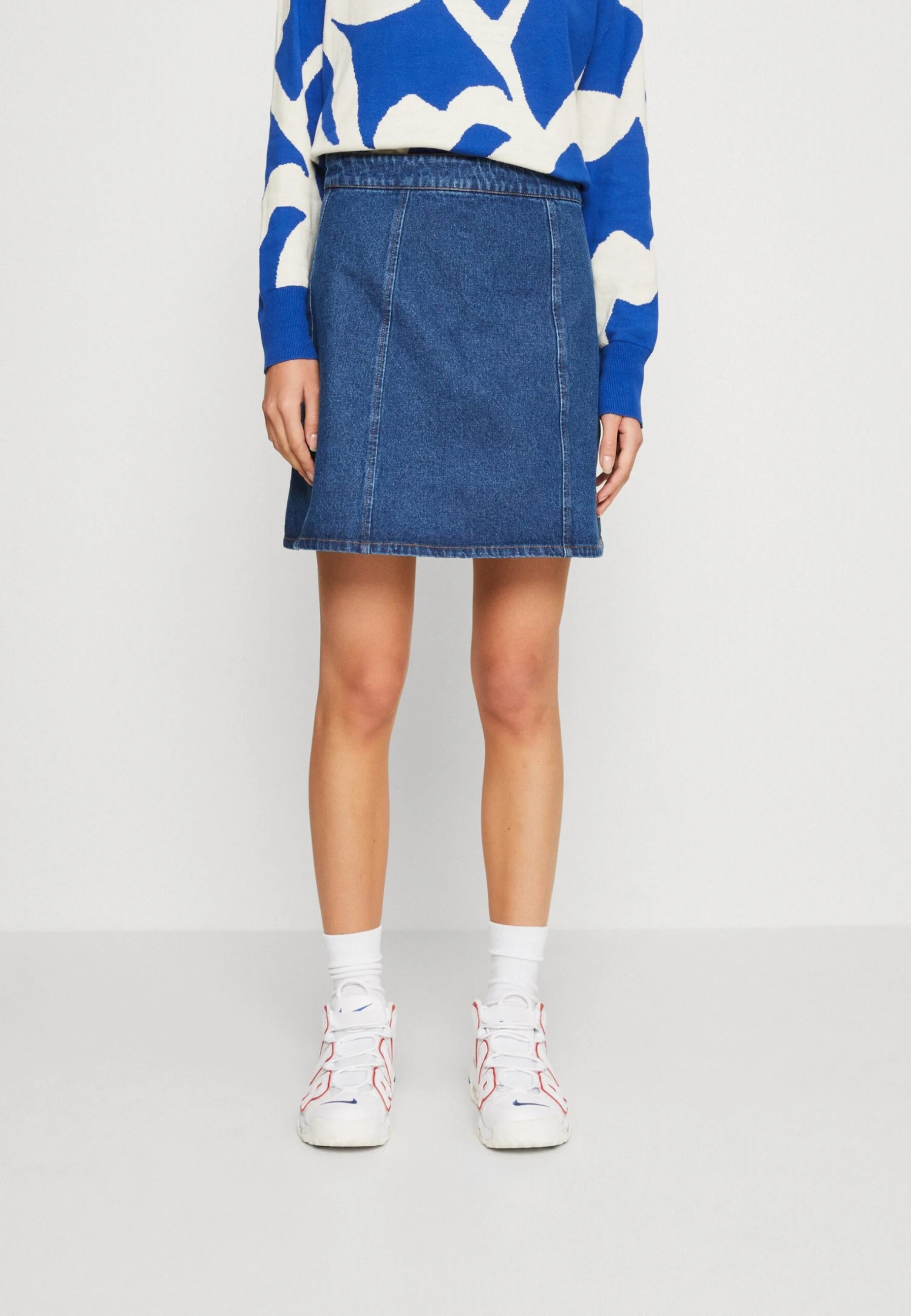 Vila Vinelly Skater Skirt - Mini Skirt - Medium Blue Denim