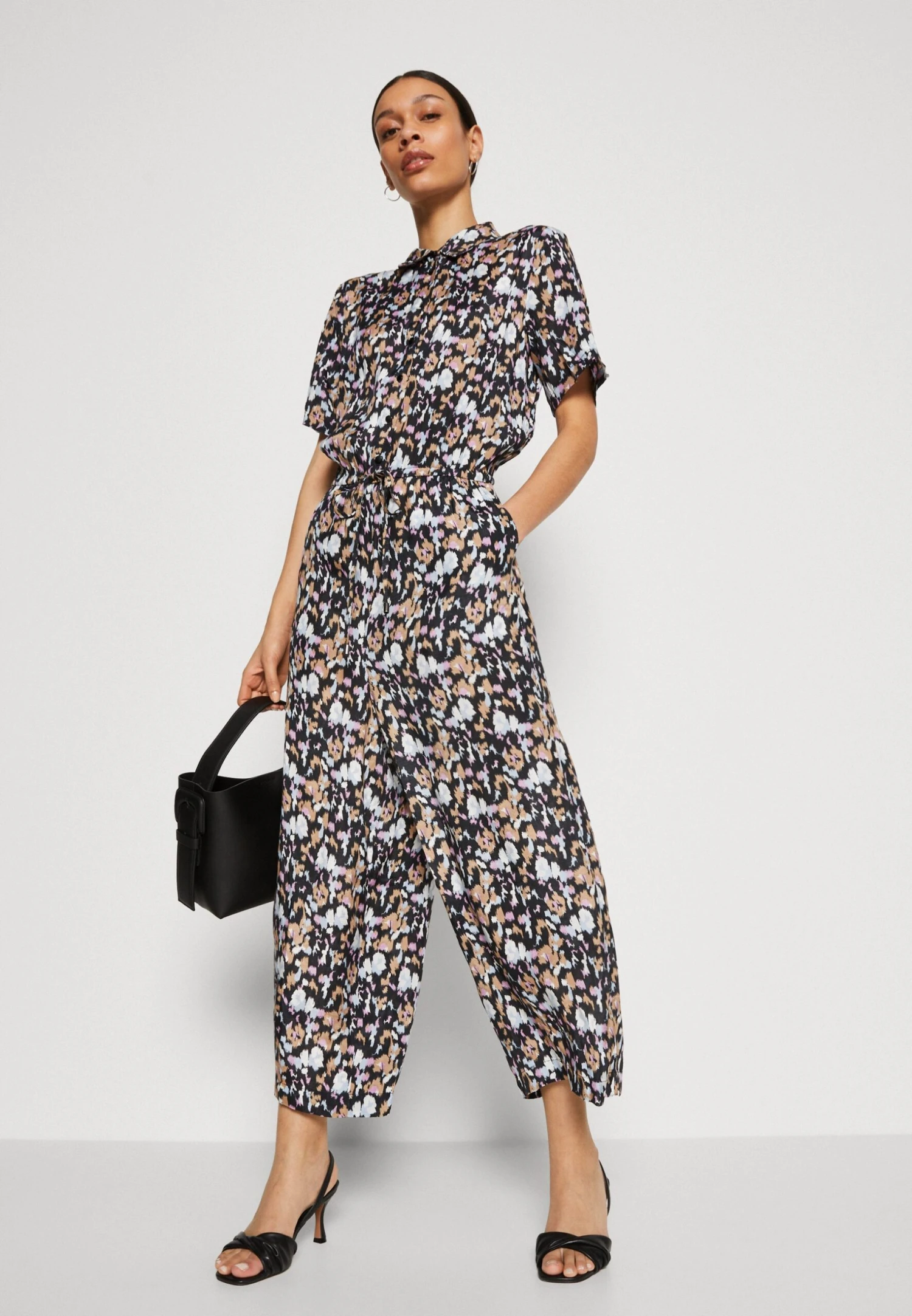 Kaffe Jumpsuit - Black/Blue/Lupine - Image 2