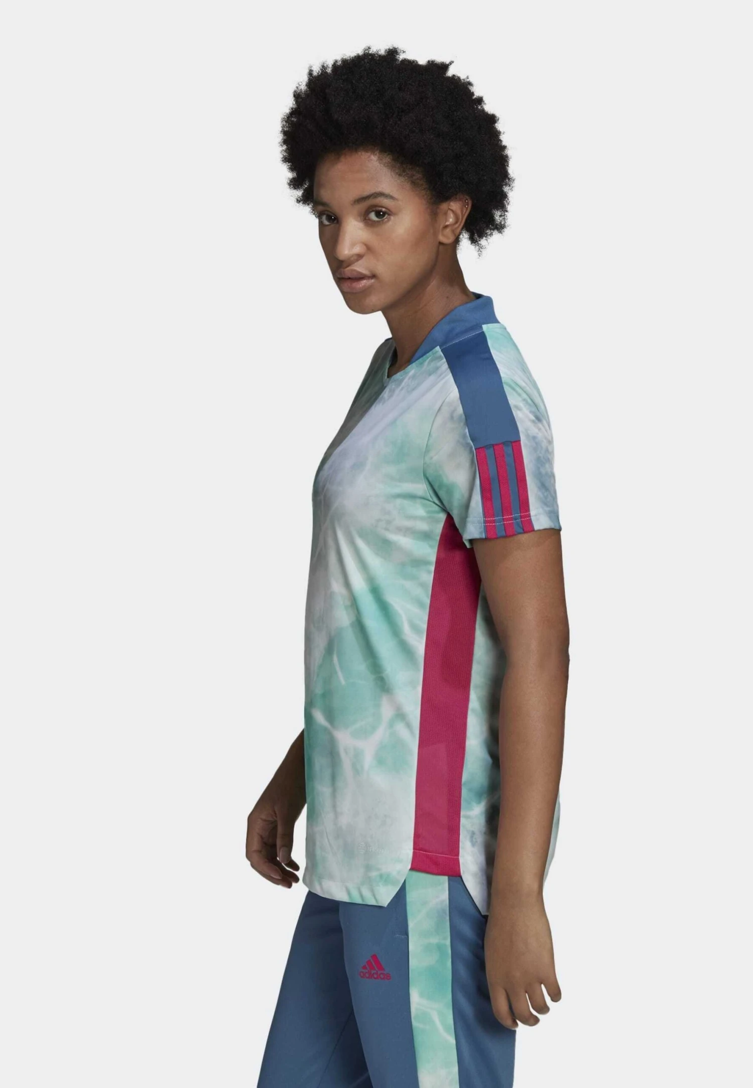 ADIDAS PERFORMANCE Tiro - Sports T-Shirt - Altered Blue Mint Rush White - Image 3