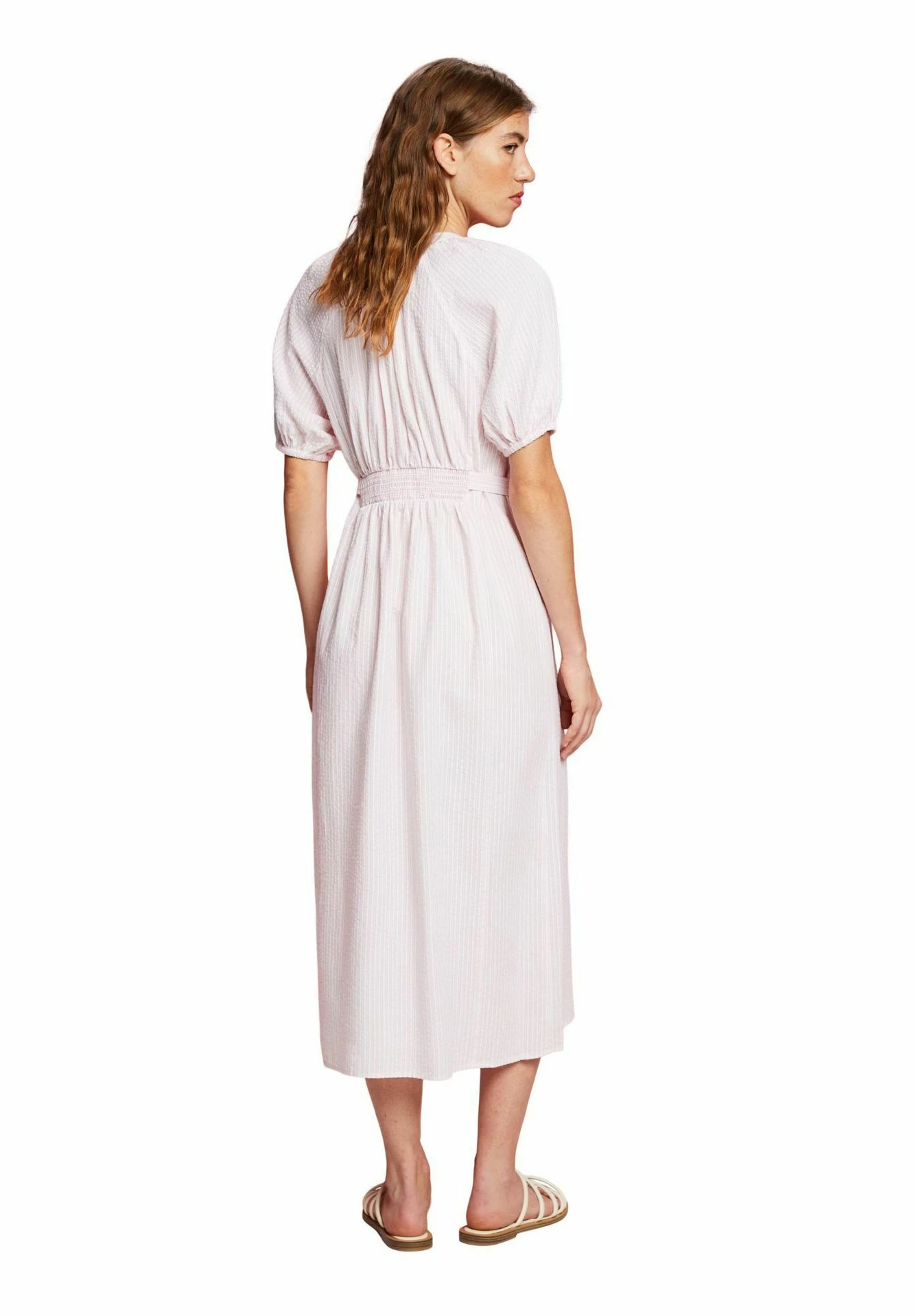 ESPRIT Midi Mit Bindegürtel- Shirt Dress - Light Pink - Image 2
