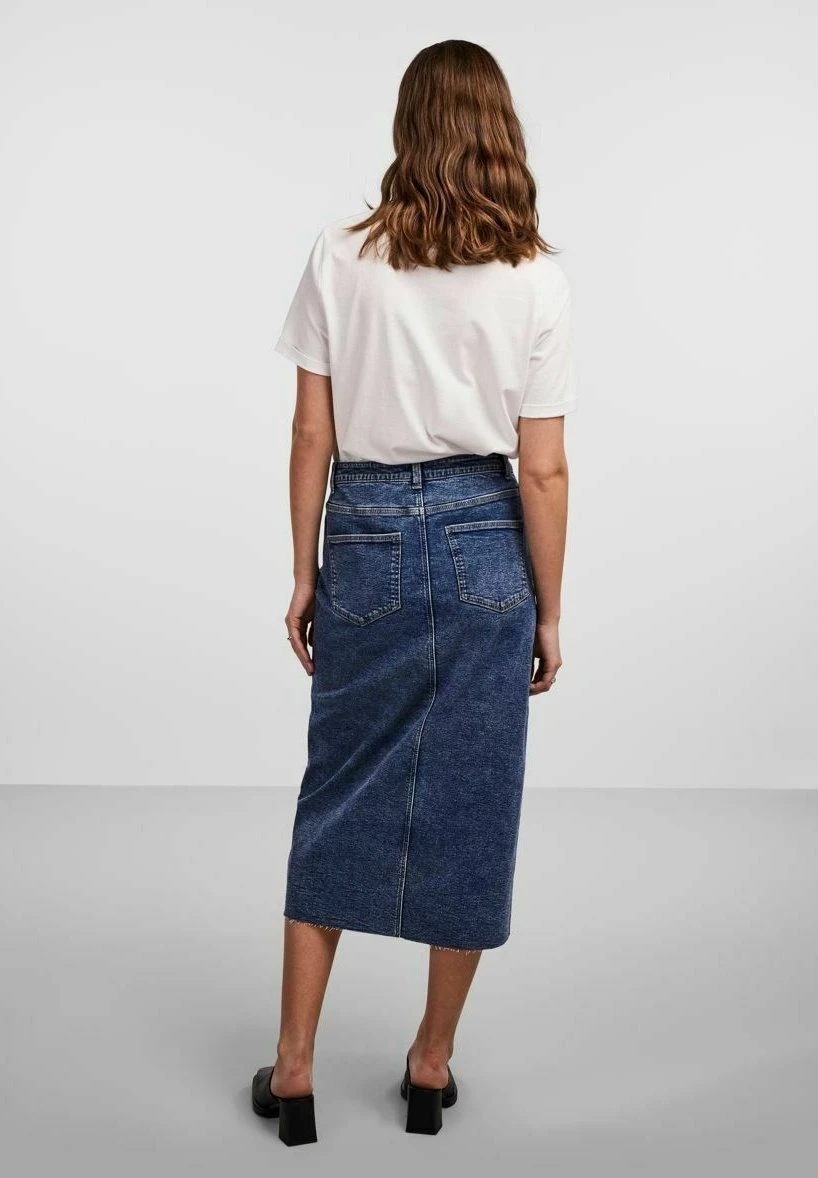 Pieces Pcjessie - Pencil Skirt - Medium Blue Denim - Image 3