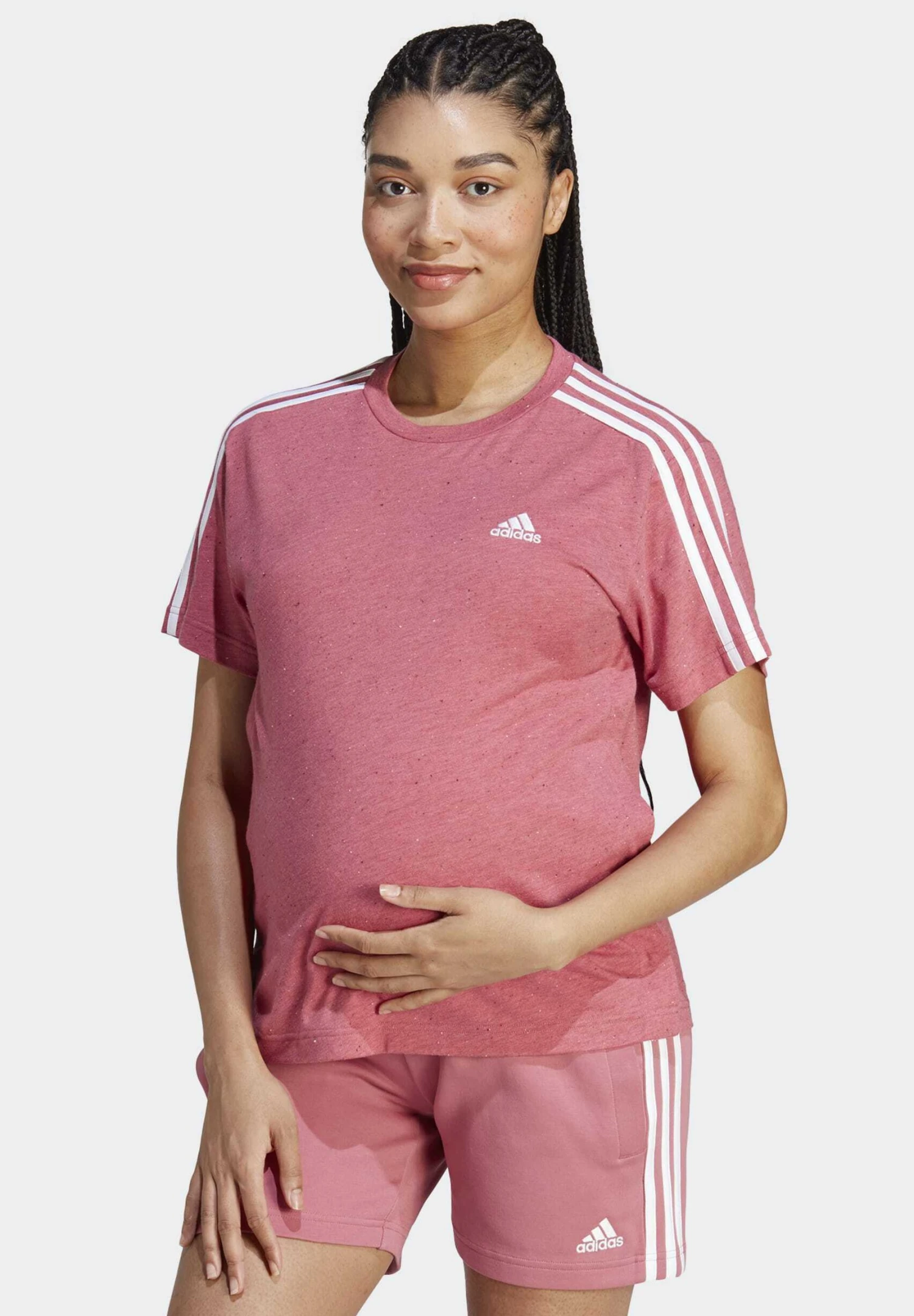 Adidas Sportswear Print T-Shirt - Pink Strata Mel/White