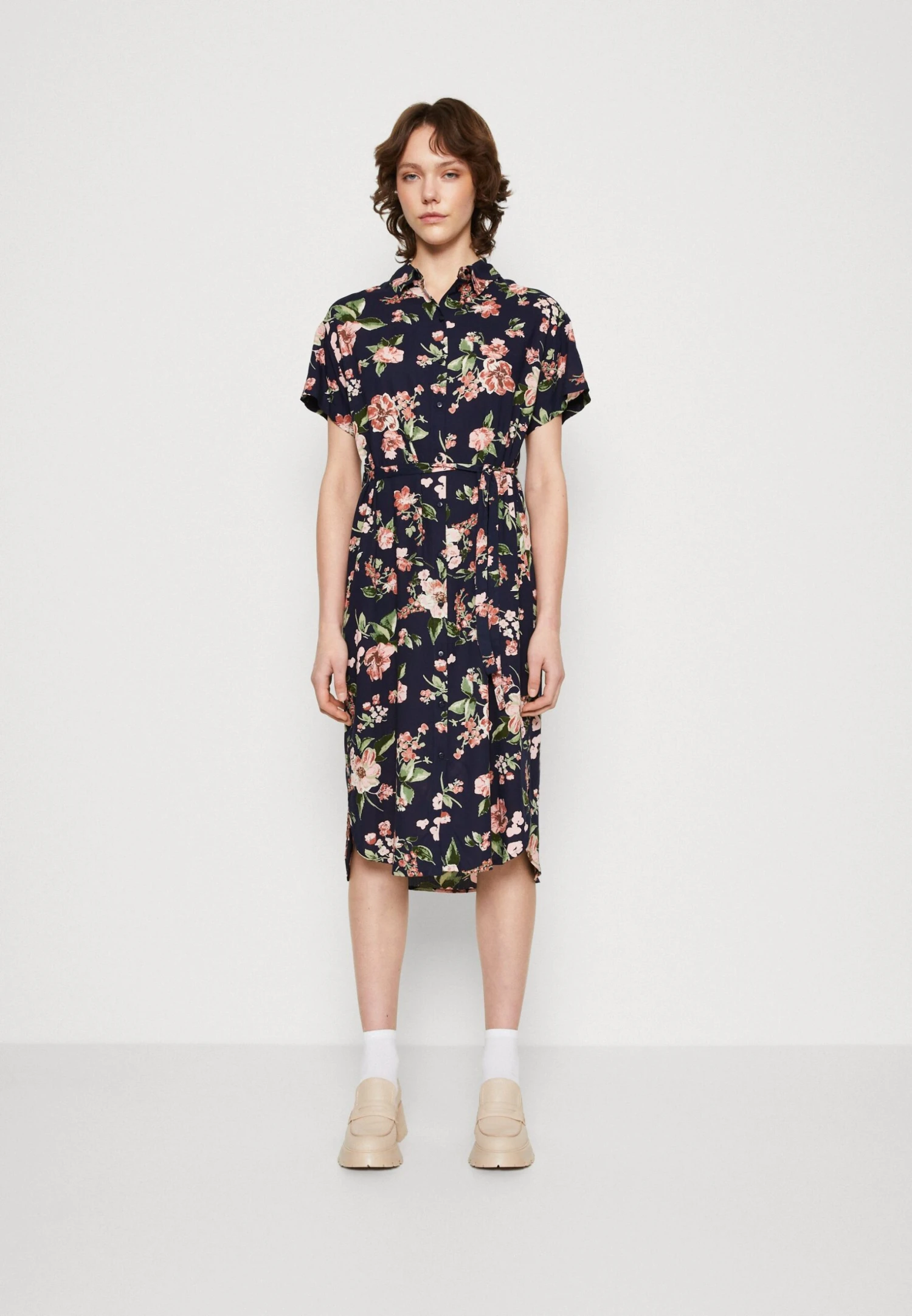 Vero Moda Bumpy Ss Calf - Shirt Dress