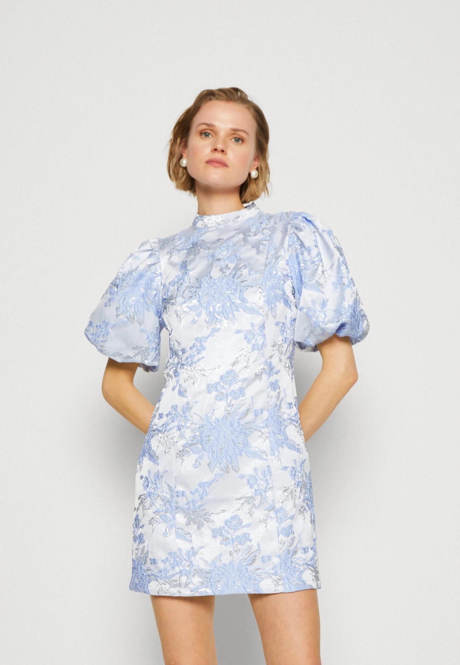 Selected Femme Slfvilma Short Dress - Cocktail Dress / Party Dress - Lilac/Light Grey - Image 4