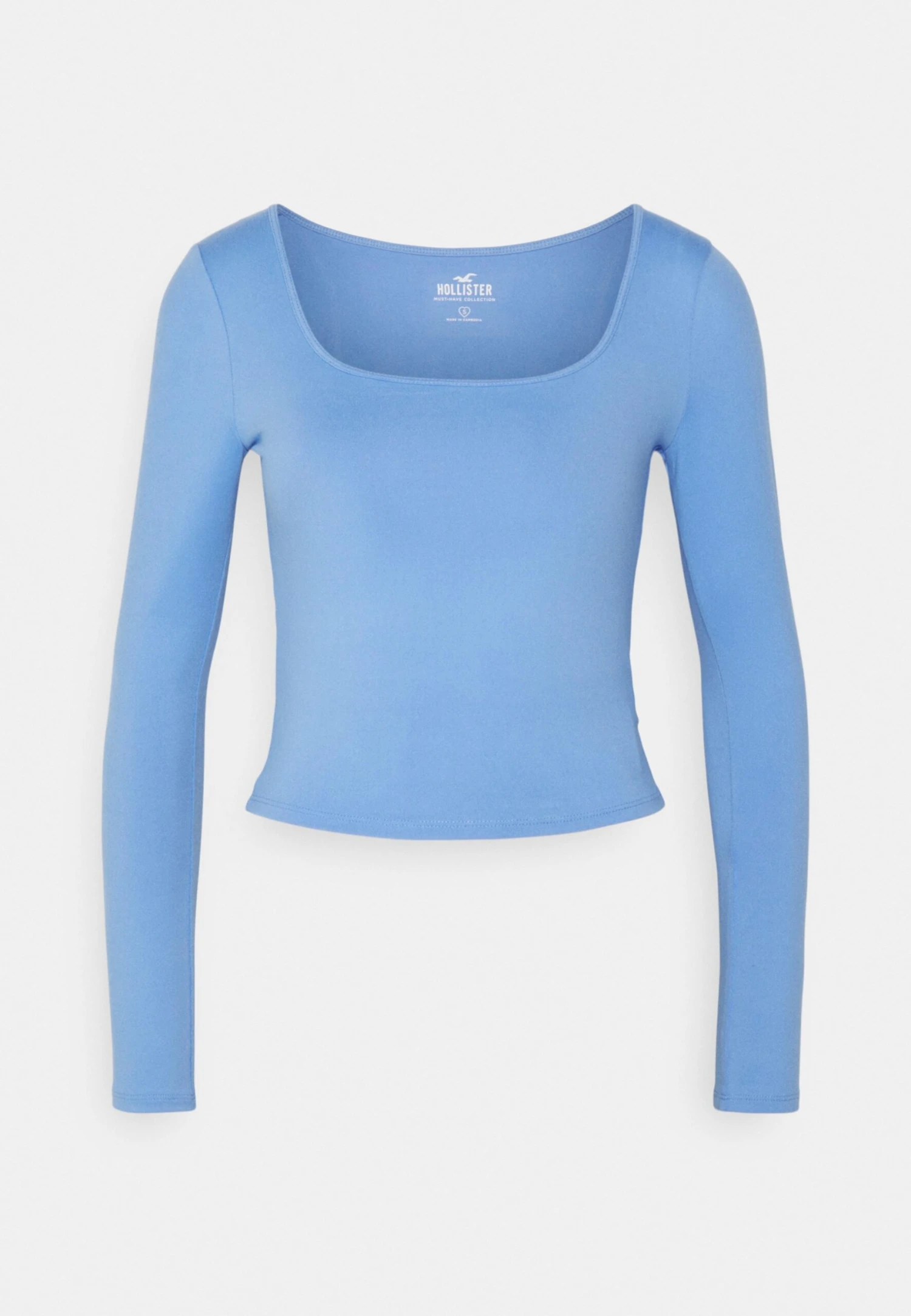 Hollister Co. Seamless Square Neck - Long Sleeved Top - Cornflower Blue - Image 4