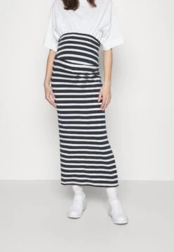 Mamalicious Mlmia Skirt - Maxi Skirt - Dark Blue/White