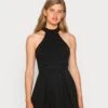 Wal G Cheryl Halter Neck Skater Dress - Day Dress - Black