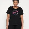 Only Play Onpathluxe Tee Curvy - Print T-Shirt - Black