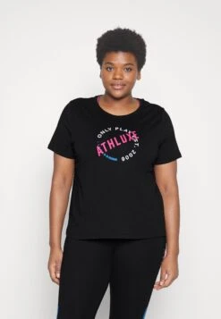 Only Play Onpathluxe Tee Curvy - Print T-Shirt - Black