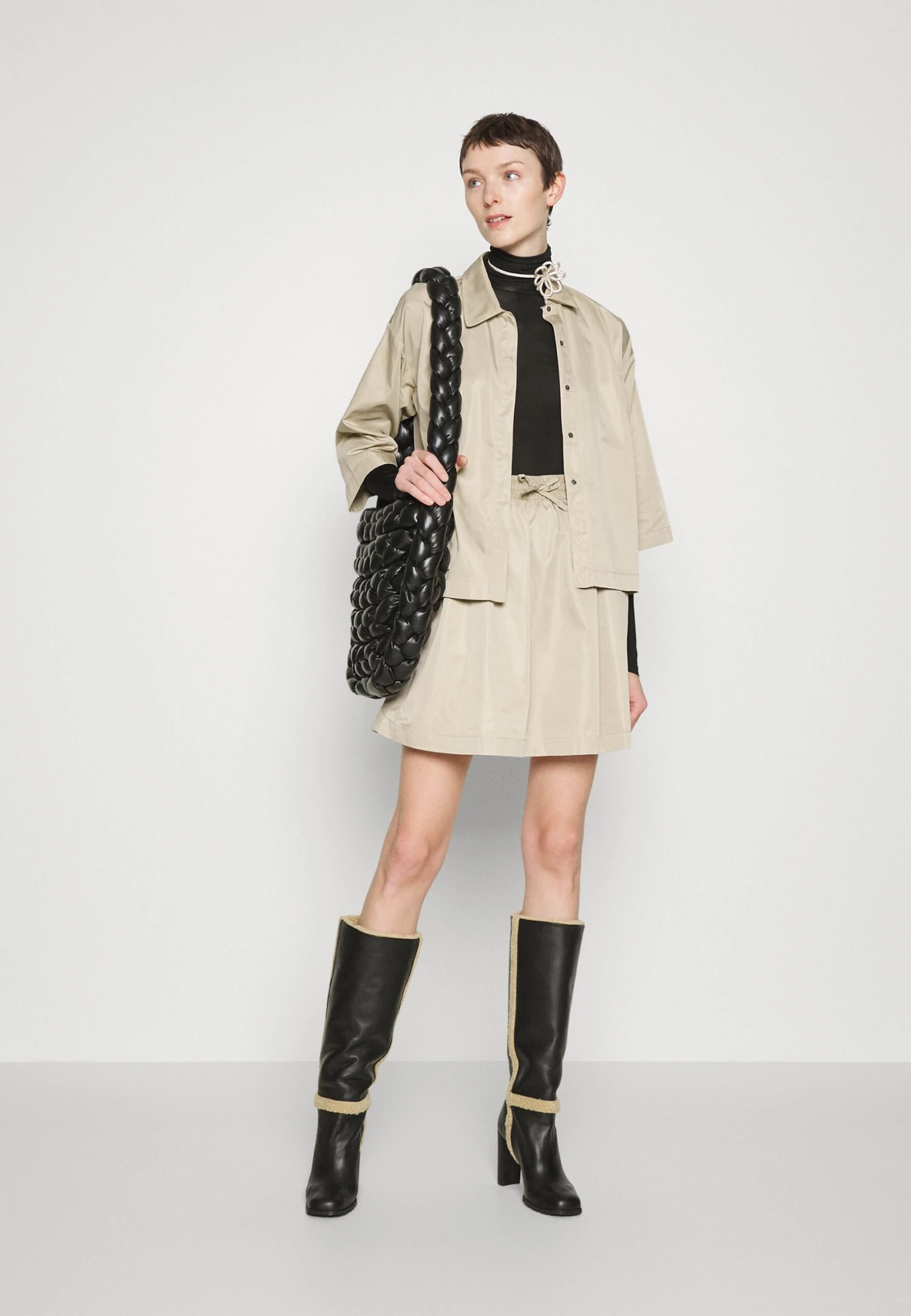 Blanche Ojai Skirt - Mini Skirt - Beige - Image 2