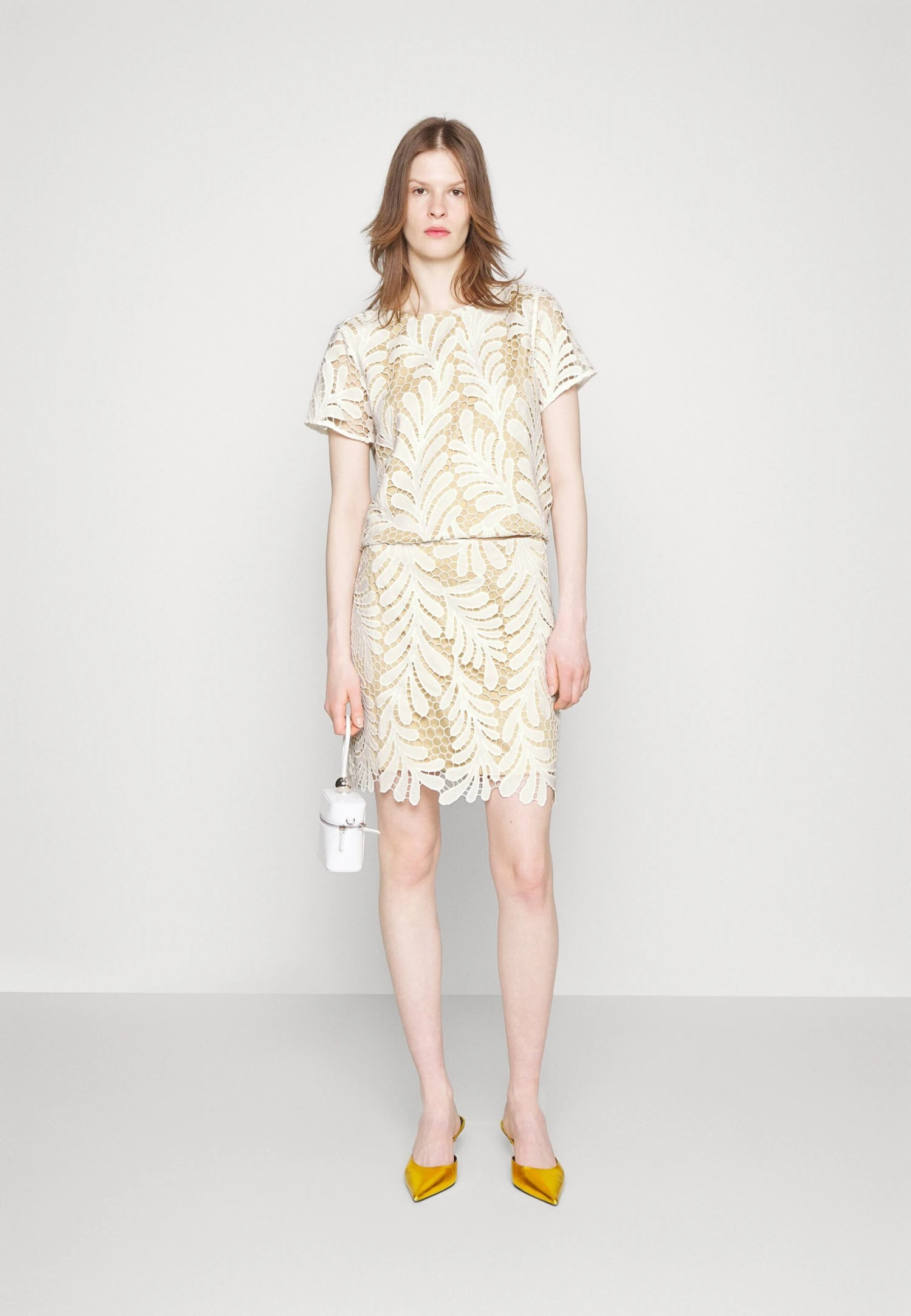 Bruuns Bazaar Periwinkle Lauma Skirt - Mini Skirt - Snow White/Sand - Image 2