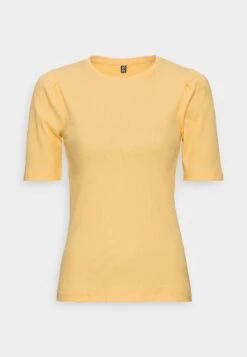 Pieces Pcruka Ss Puff Noos Bc - Print T-Shirt - Flax