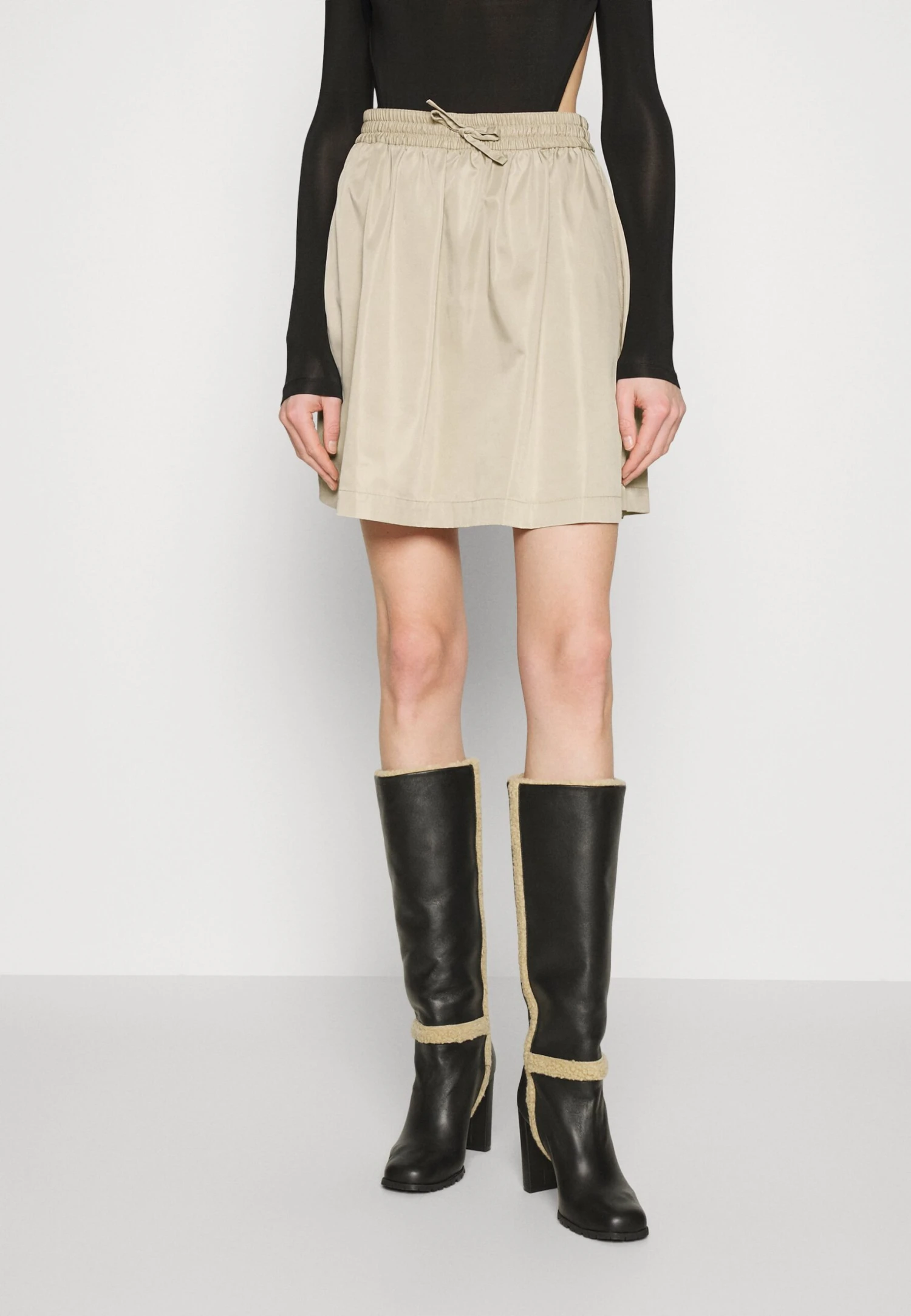 Blanche Ojai Skirt - Mini Skirt - Beige