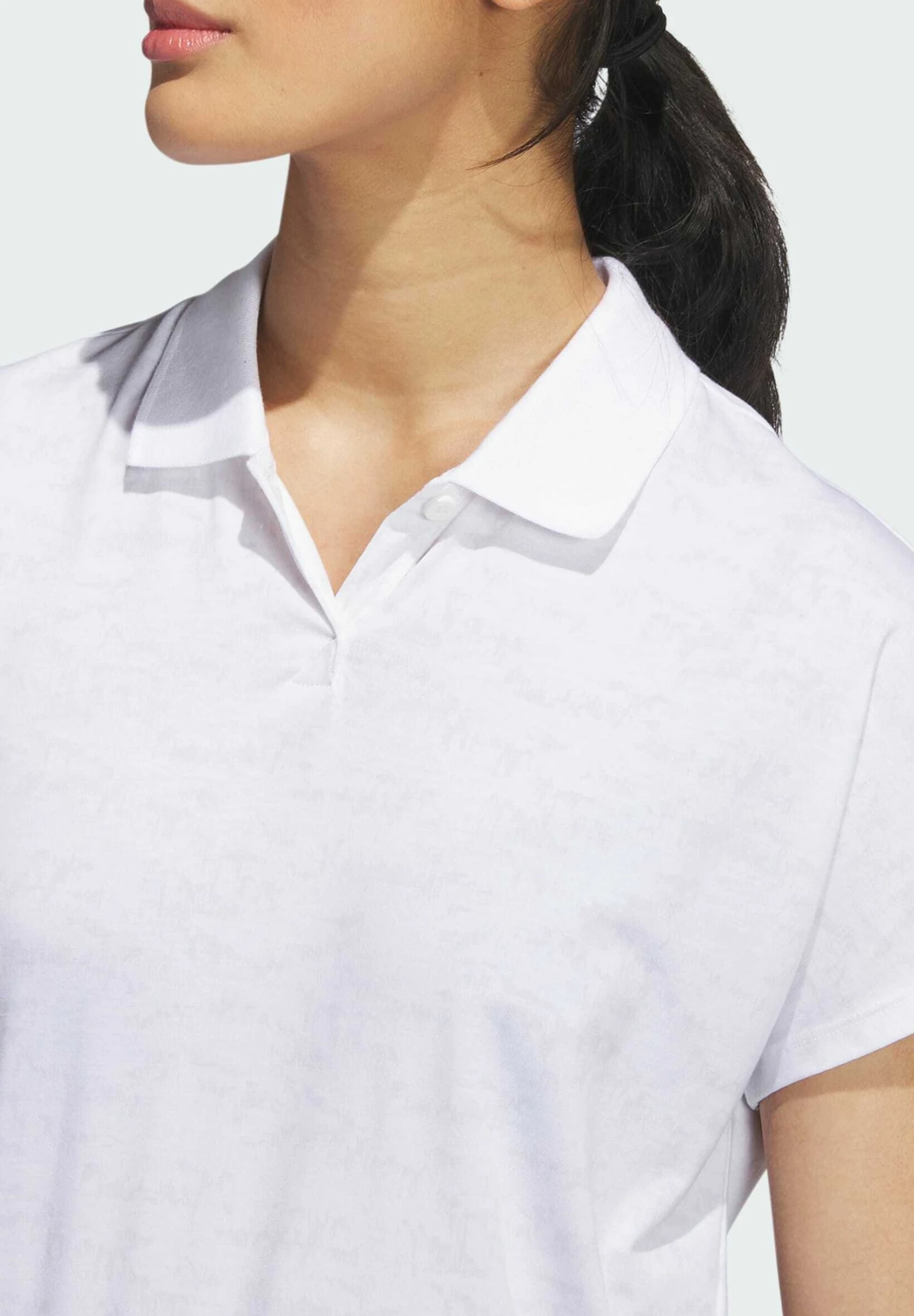 ADIDAS PERFORMANCE Go-To Printed - Polo Shirt - White Melange/Grey One - Image 2