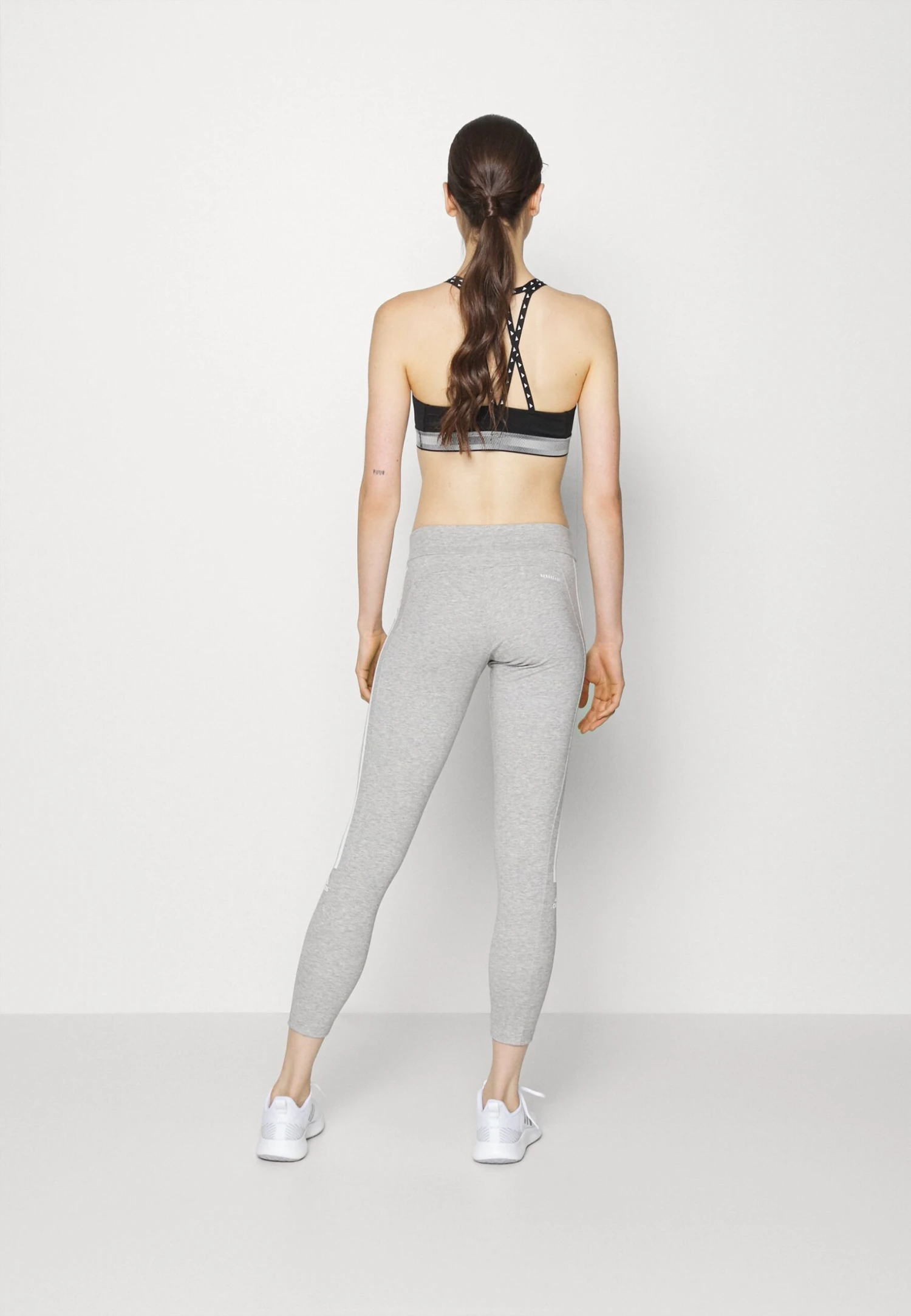 ADIDAS PERFORMANCE Aeroready Designed To Move Cotton-Touch 7/8 - Leggings - Medium Grey Heather - Image 3