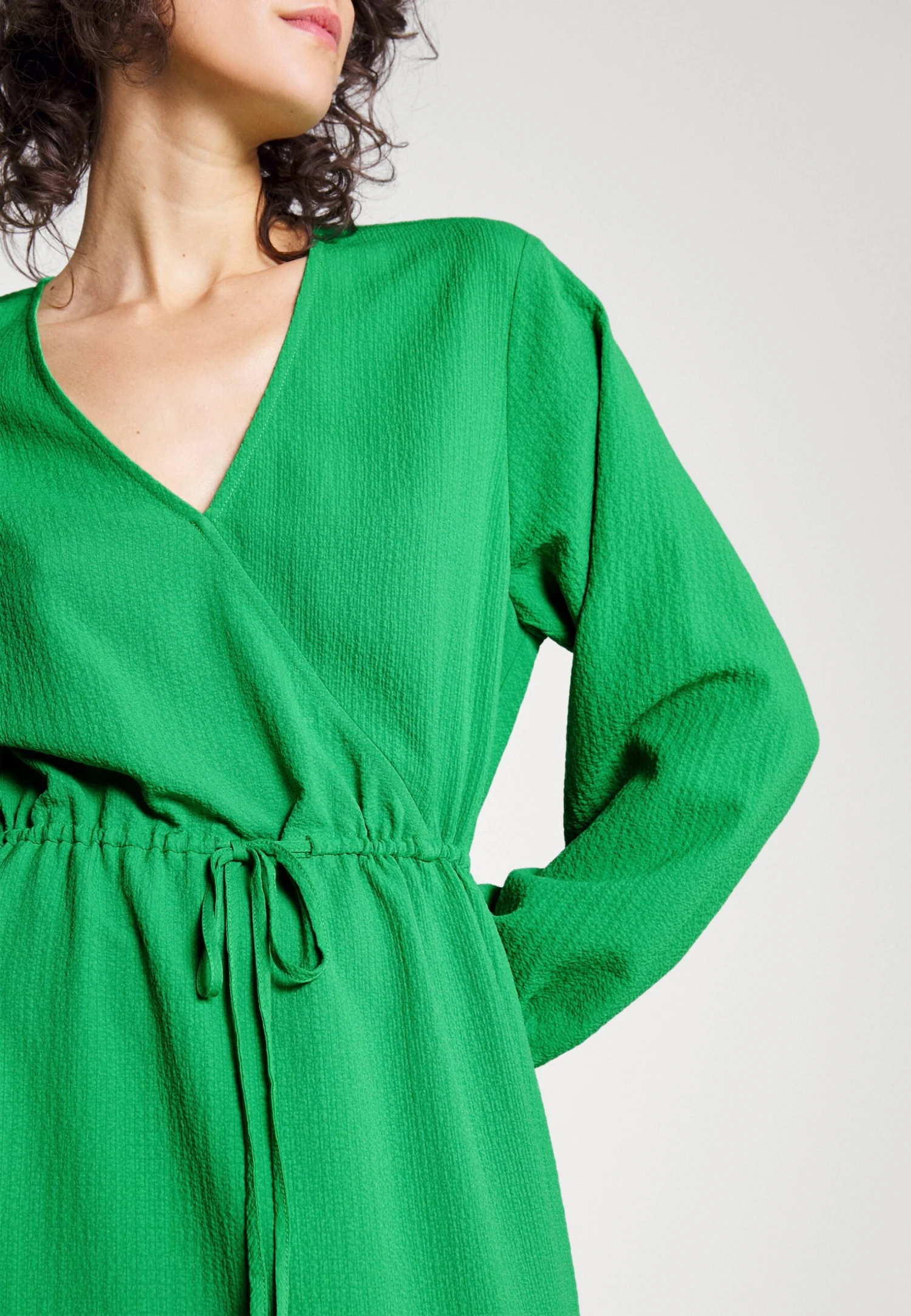 Another Label Ghalia Dress - Day Dress - Fern Green - Image 5