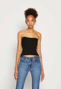 Gina Tricot Knitted Tube - Top - Black