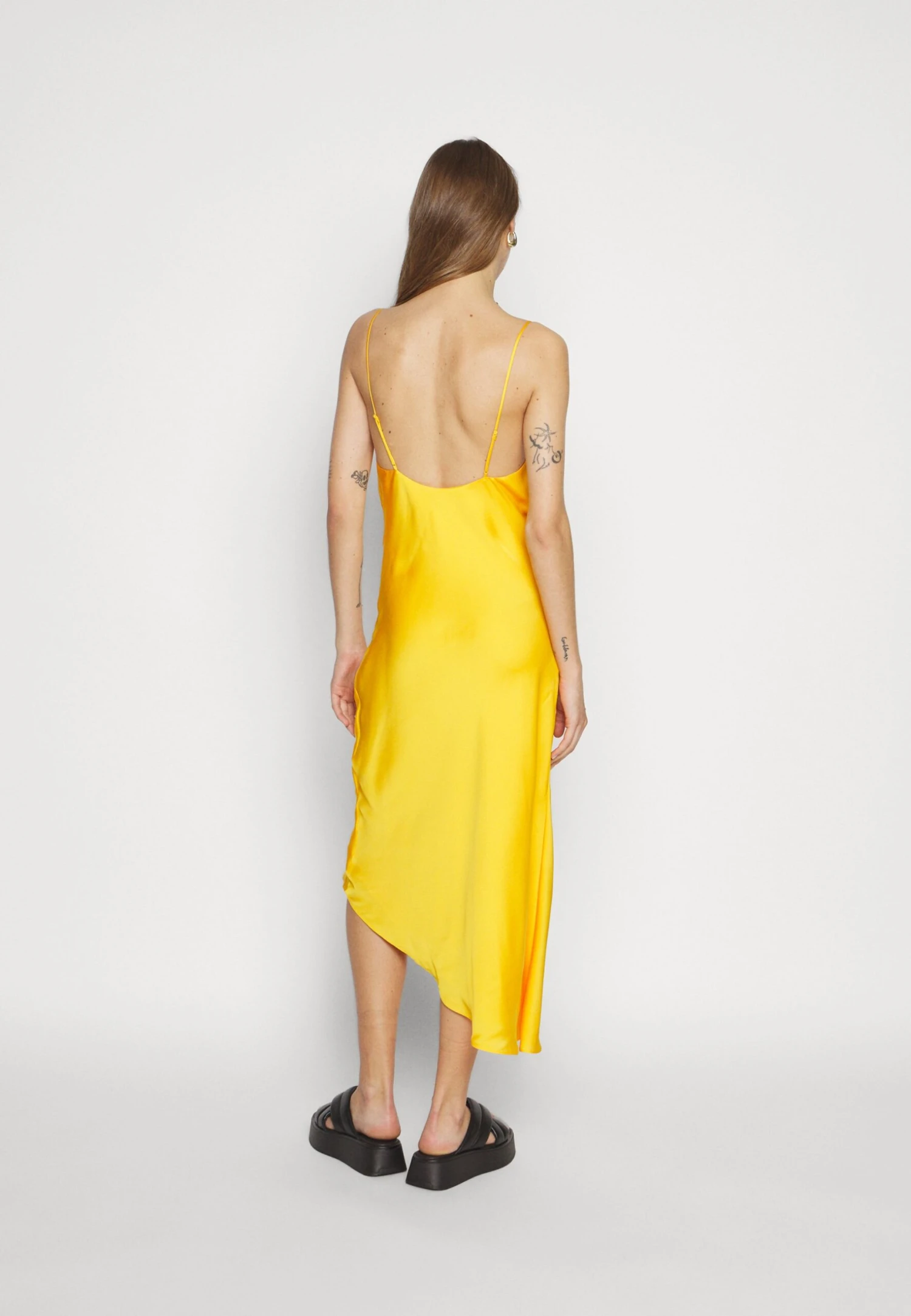 AllSaints Alexia Dress - Cocktail Dress / Party Dress - Citrus Orange - Image 5