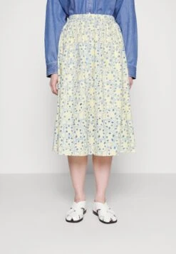 Marimekko Nilan Rentukka Skirt - A-Line Skirt - Light Yellow/Light Blue