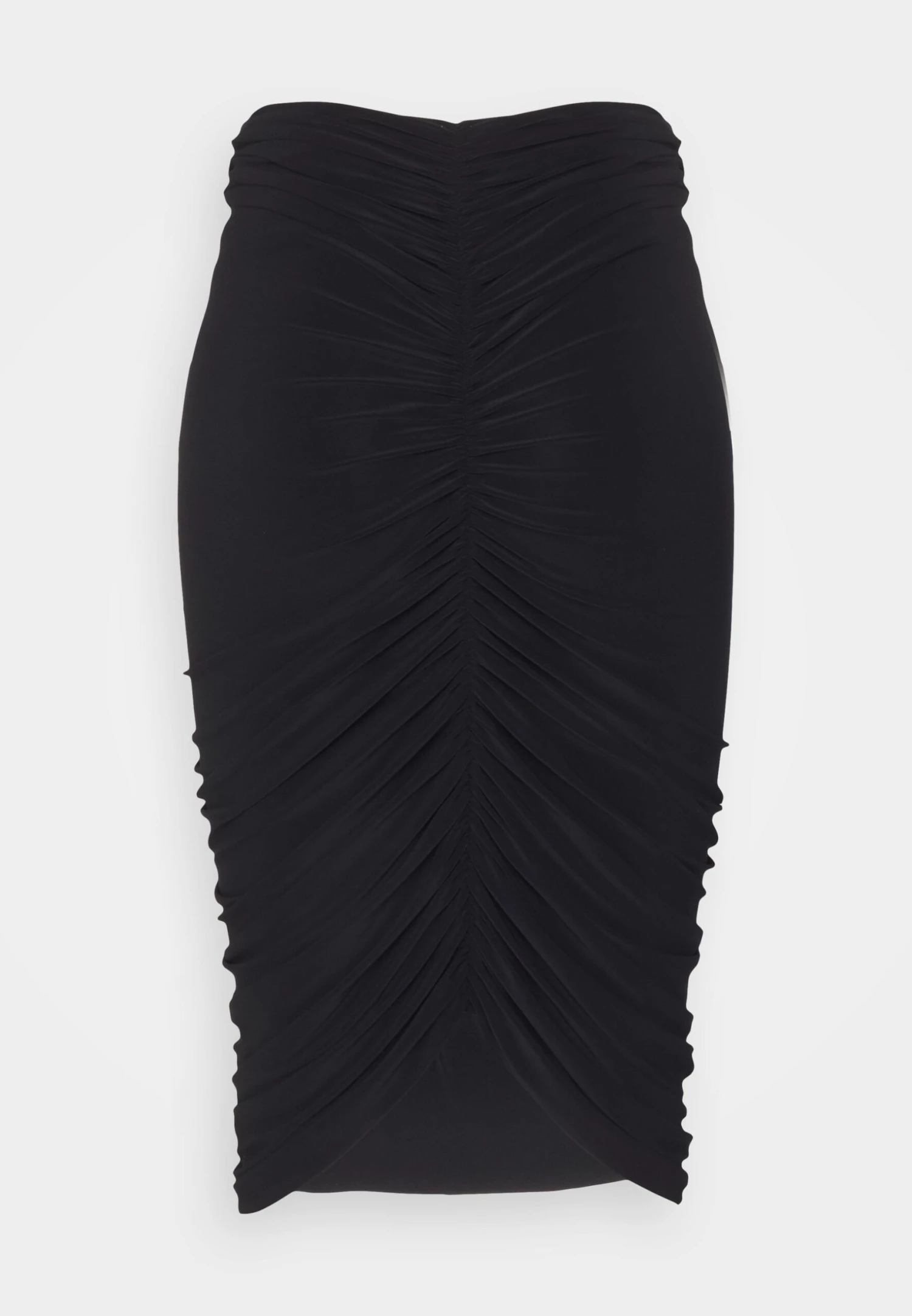 Norma Kamali Shirred Skirt To The Knee - Pencil Skirt - Black - Image 6