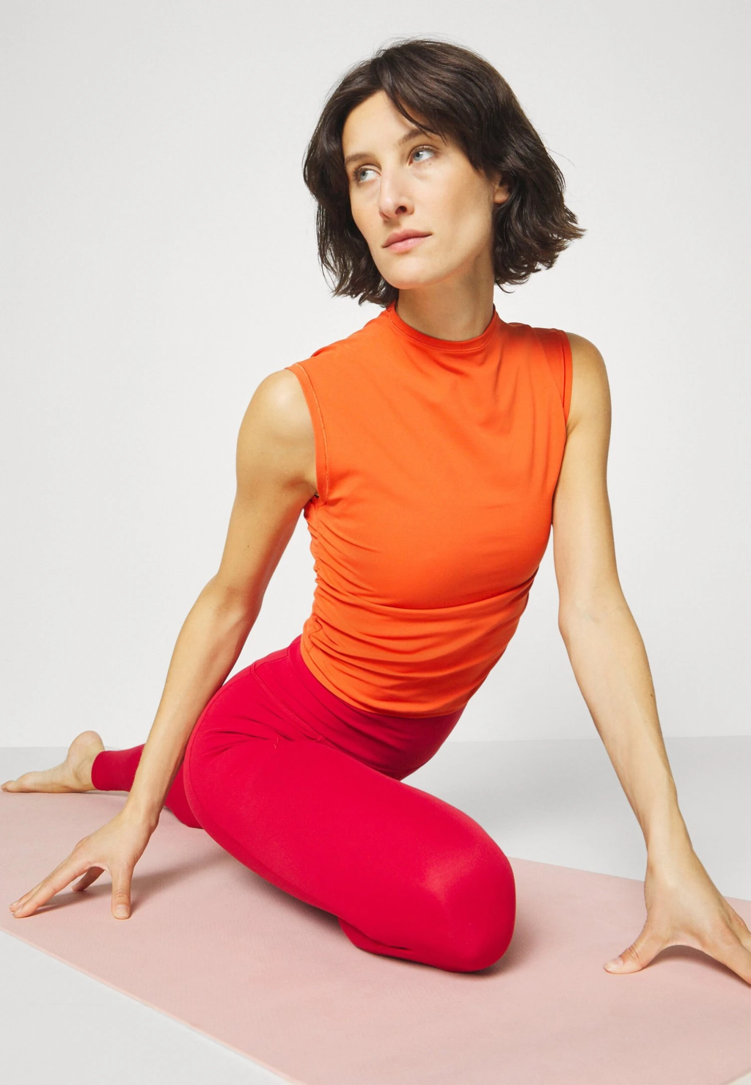 Athleta Transcend Ruched Tank - Top - Larkspur Red - Image 4