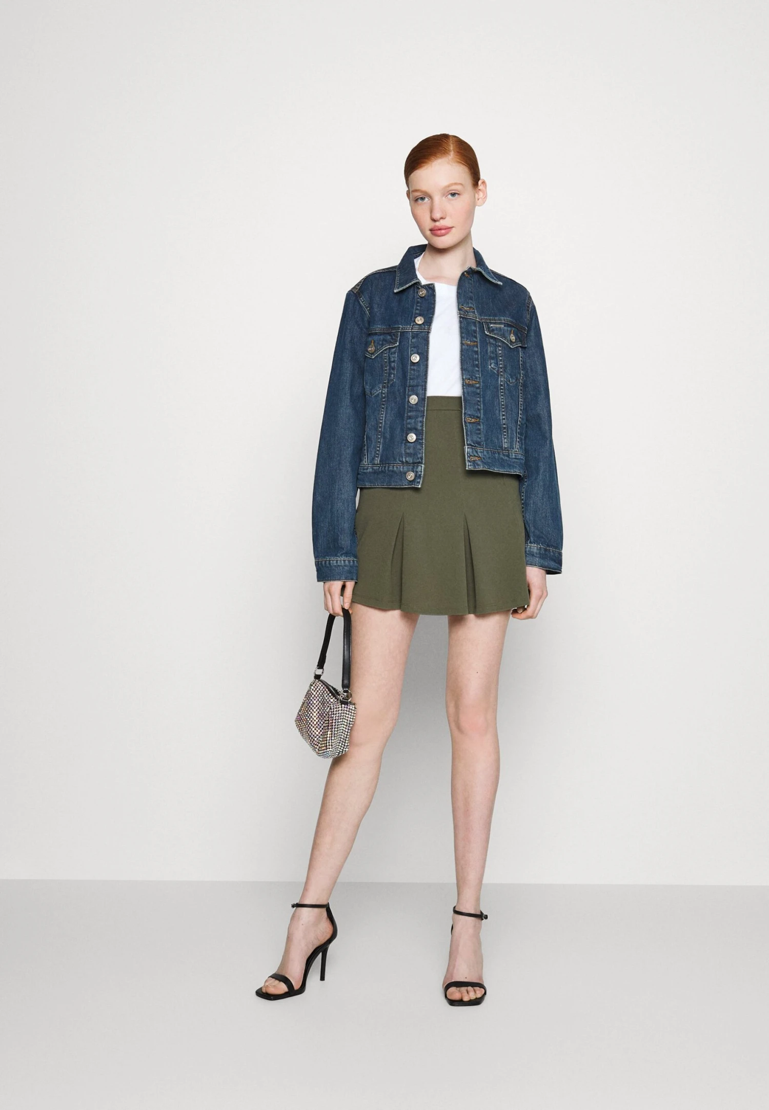 Even&Odd Mini Skirt -Khaki - Image 2