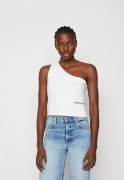 Calvin Klein Jeans Back Asym Cut Out Milano - Top - Bright White