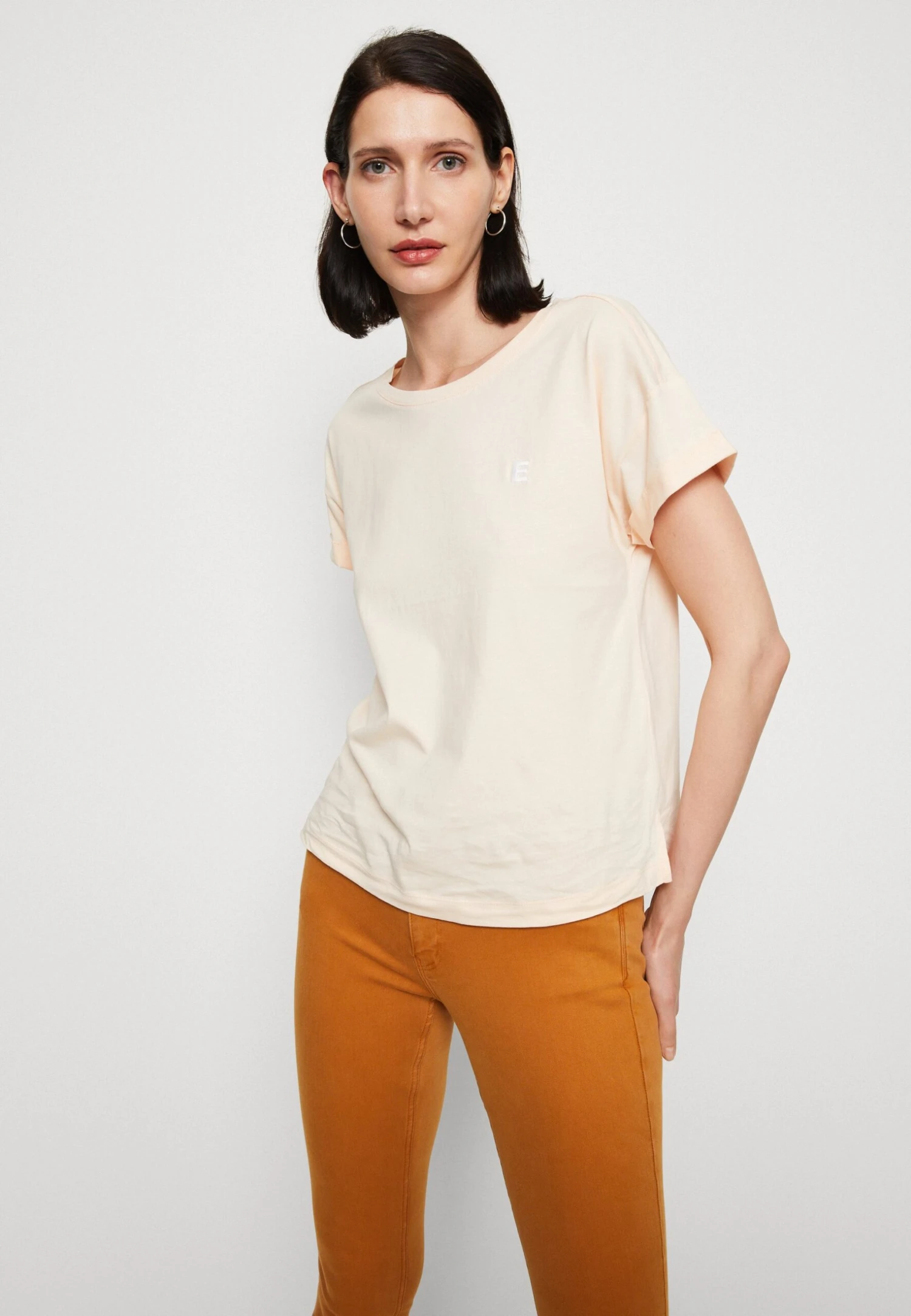 ESPRIT Shimmer Tee - Basic T-Shirt - Peach - Image 4