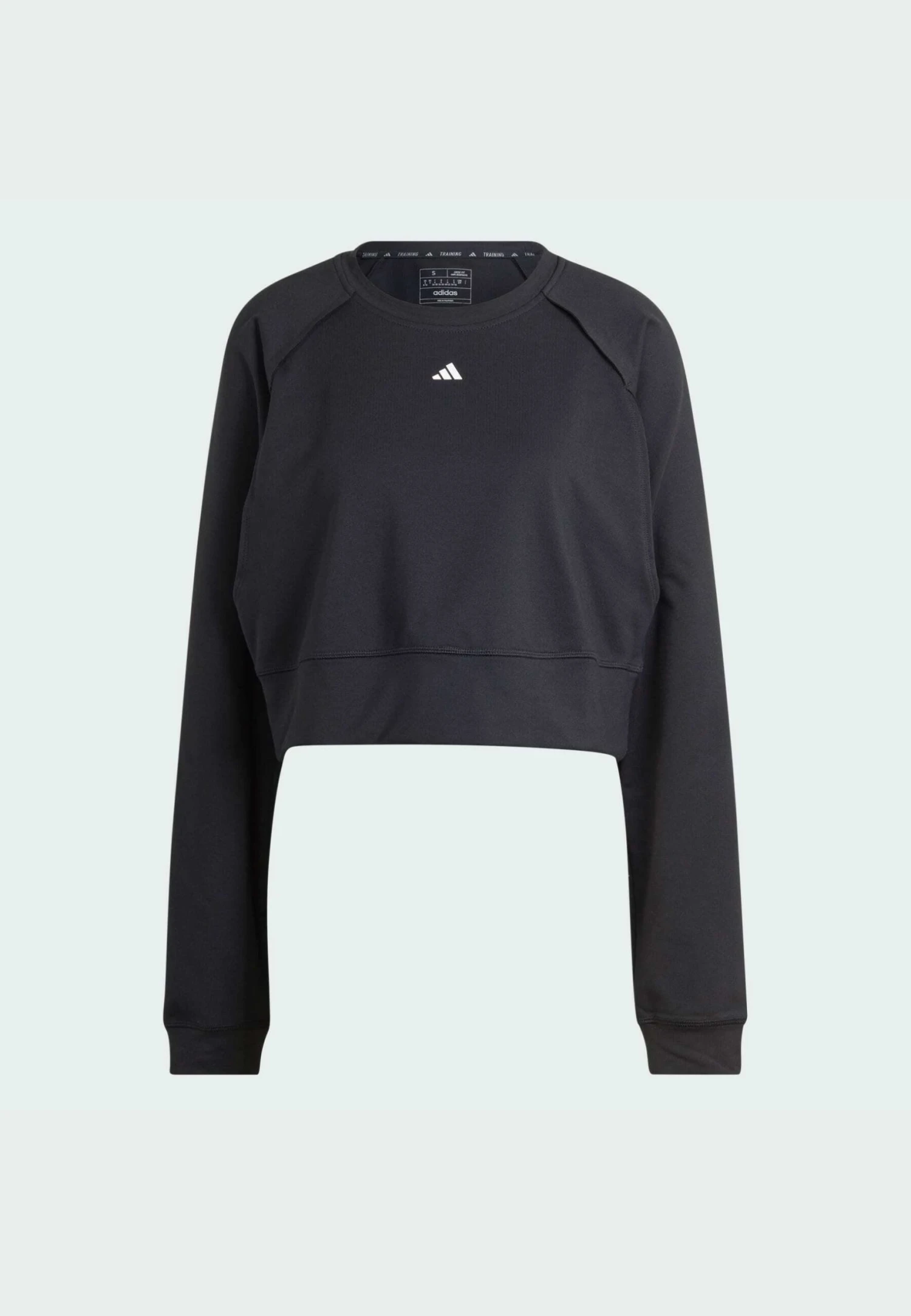 ADIDAS PERFORMANCE Power Aeroready Crop Cover Up- Sweatshirt - Black White - Image 9