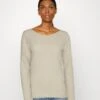 Marc O'Polo Long Sleeve Boat Neck - Long Sleeved Top - Sand