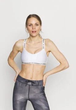 Under Armour Crossback Low - Light Support Sports Bra - White