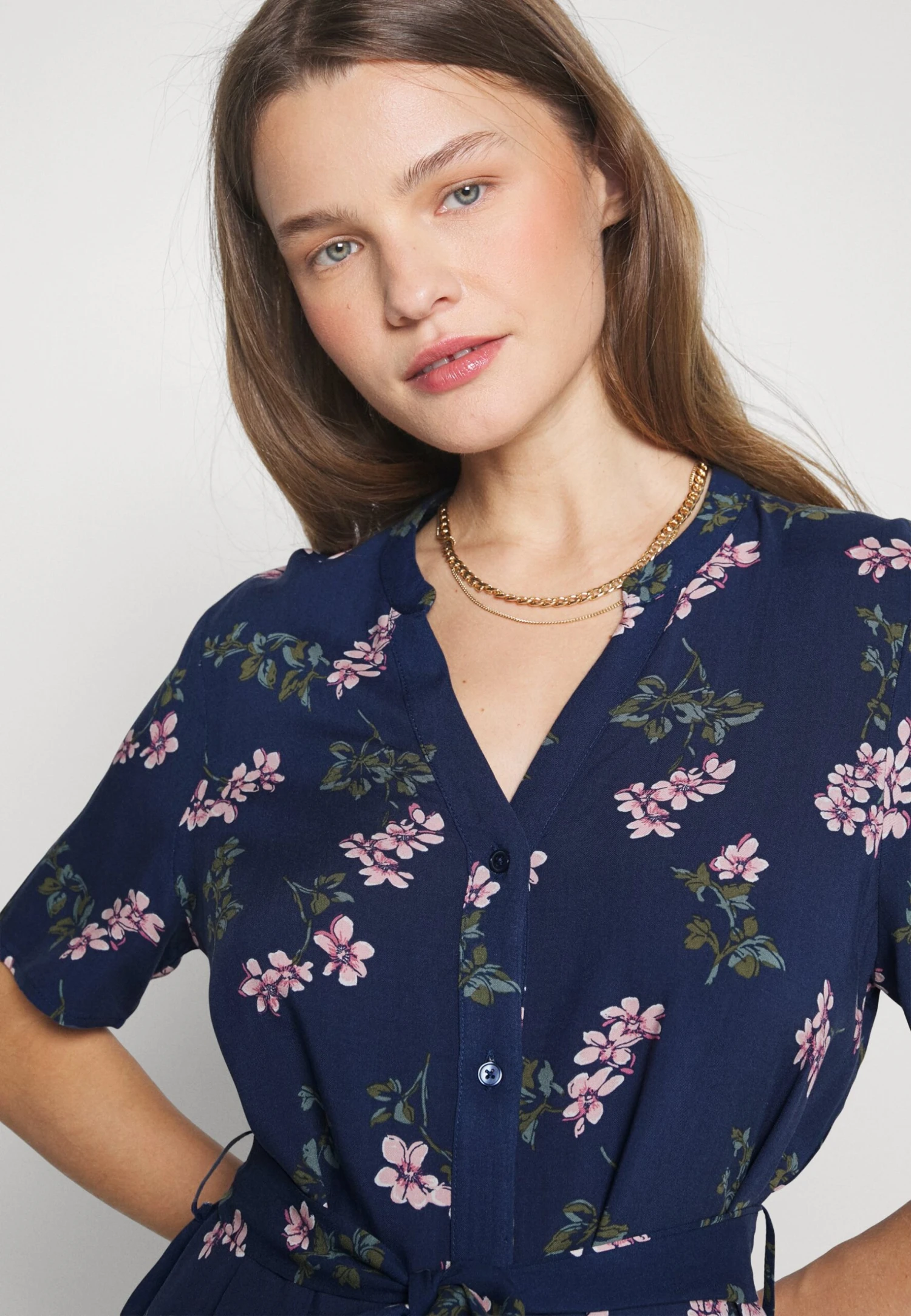 Vero Moda Petite Vmvica Shirt Dress - Shirt Dress - Dark Blue Deinim - Image 4