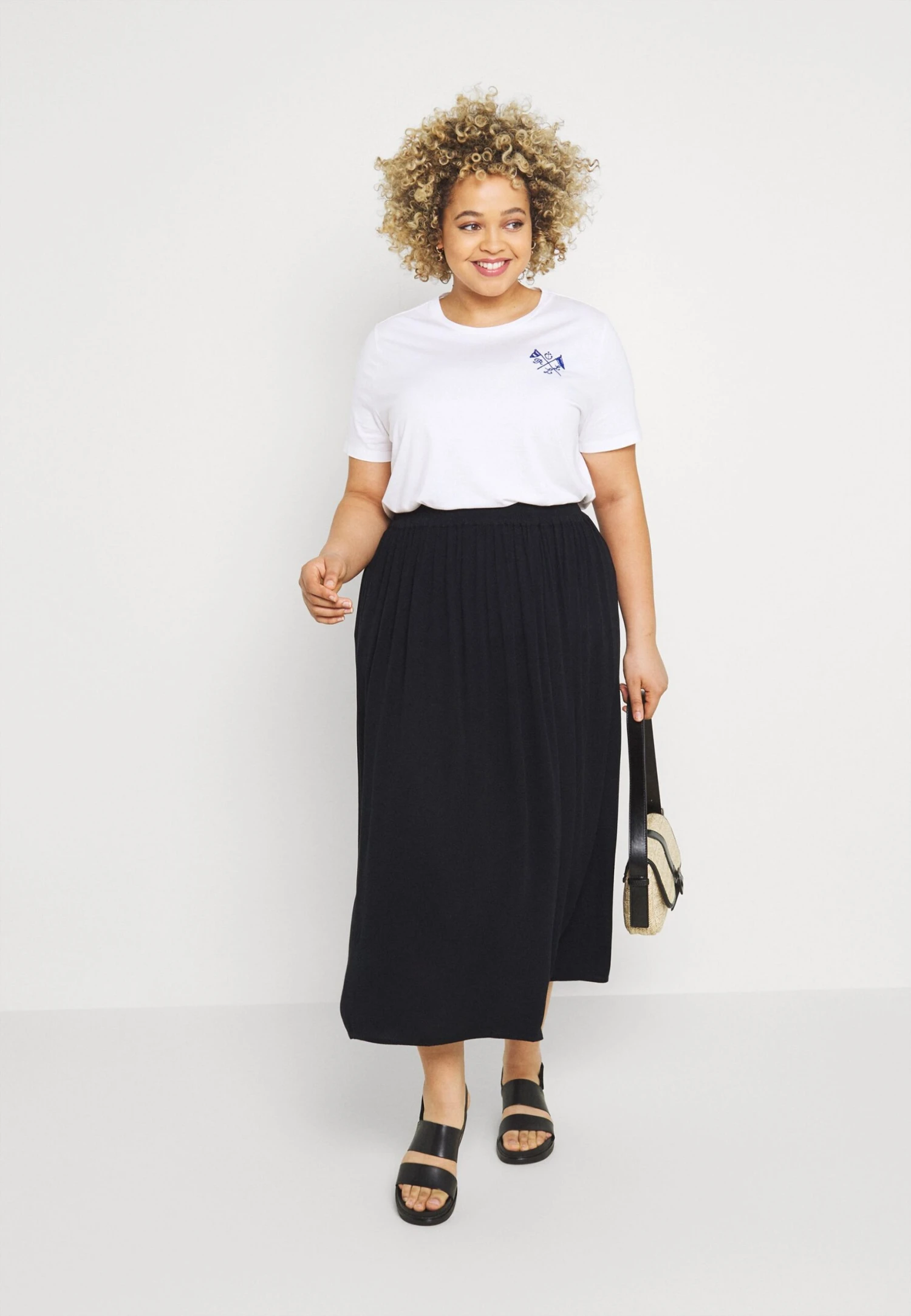 ONLY CARMAKOMA Cartrib Life Long Skirt Solid - A-Line Skirt - Black - Image 2