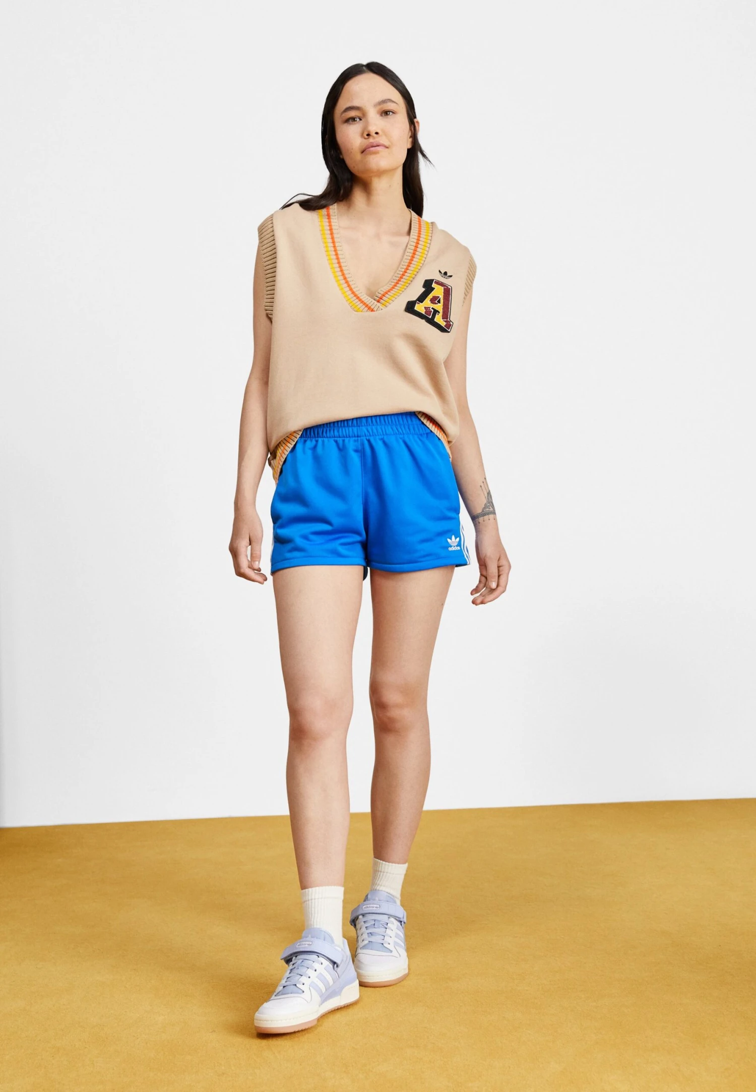 Adidas Originals 3 Stripess- Shorts - Blue - Image 6