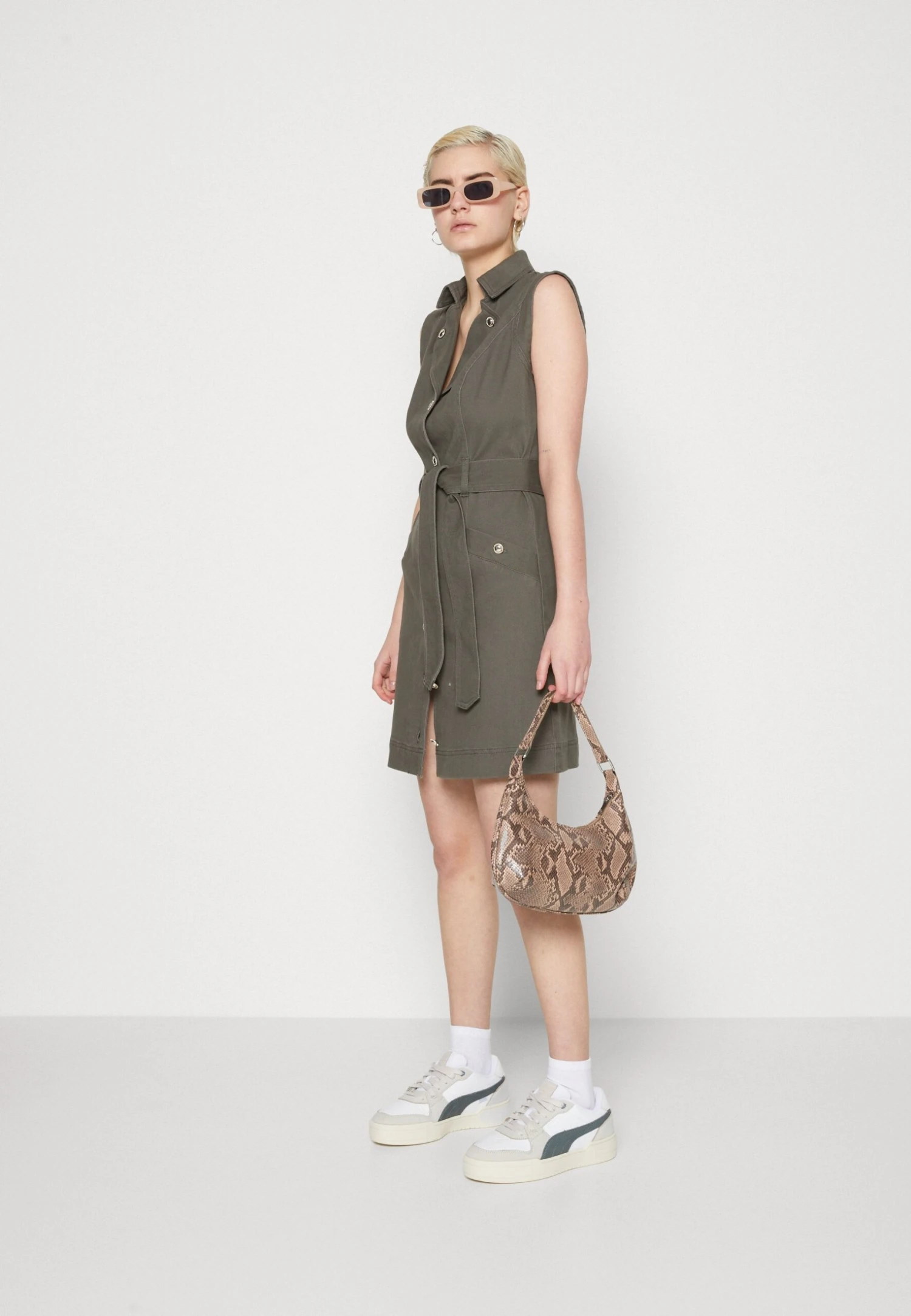 MORGAN Rasim - Denim Dress - Khaki - Image 2