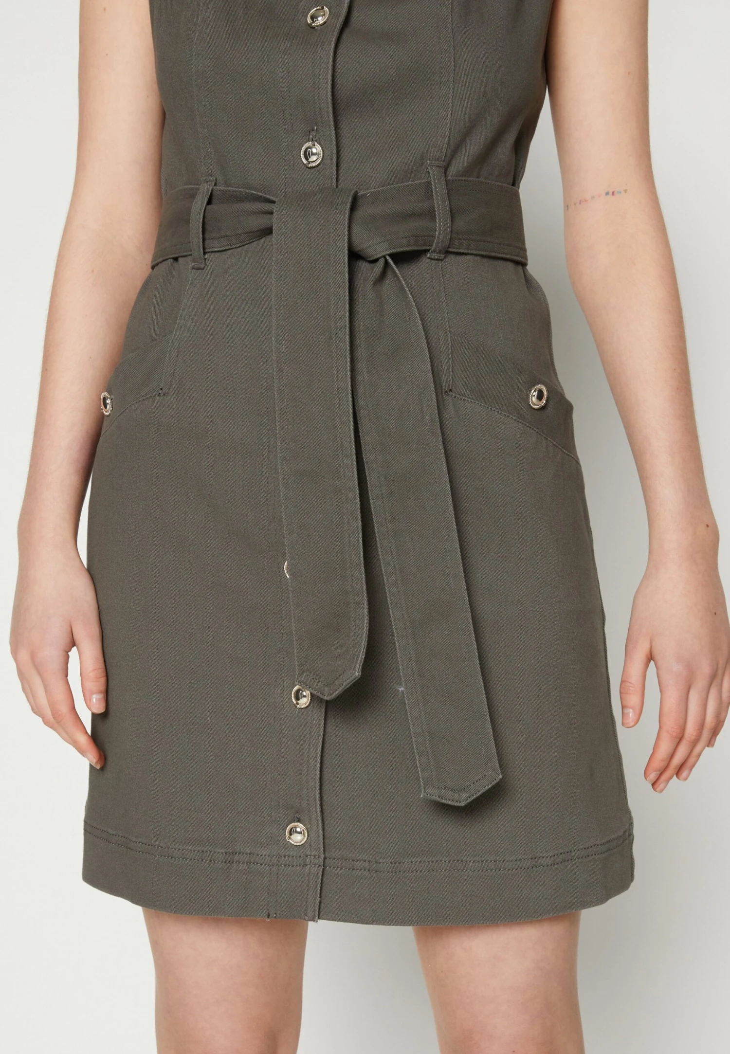 MORGAN Rasim - Denim Dress - Khaki - Image 6