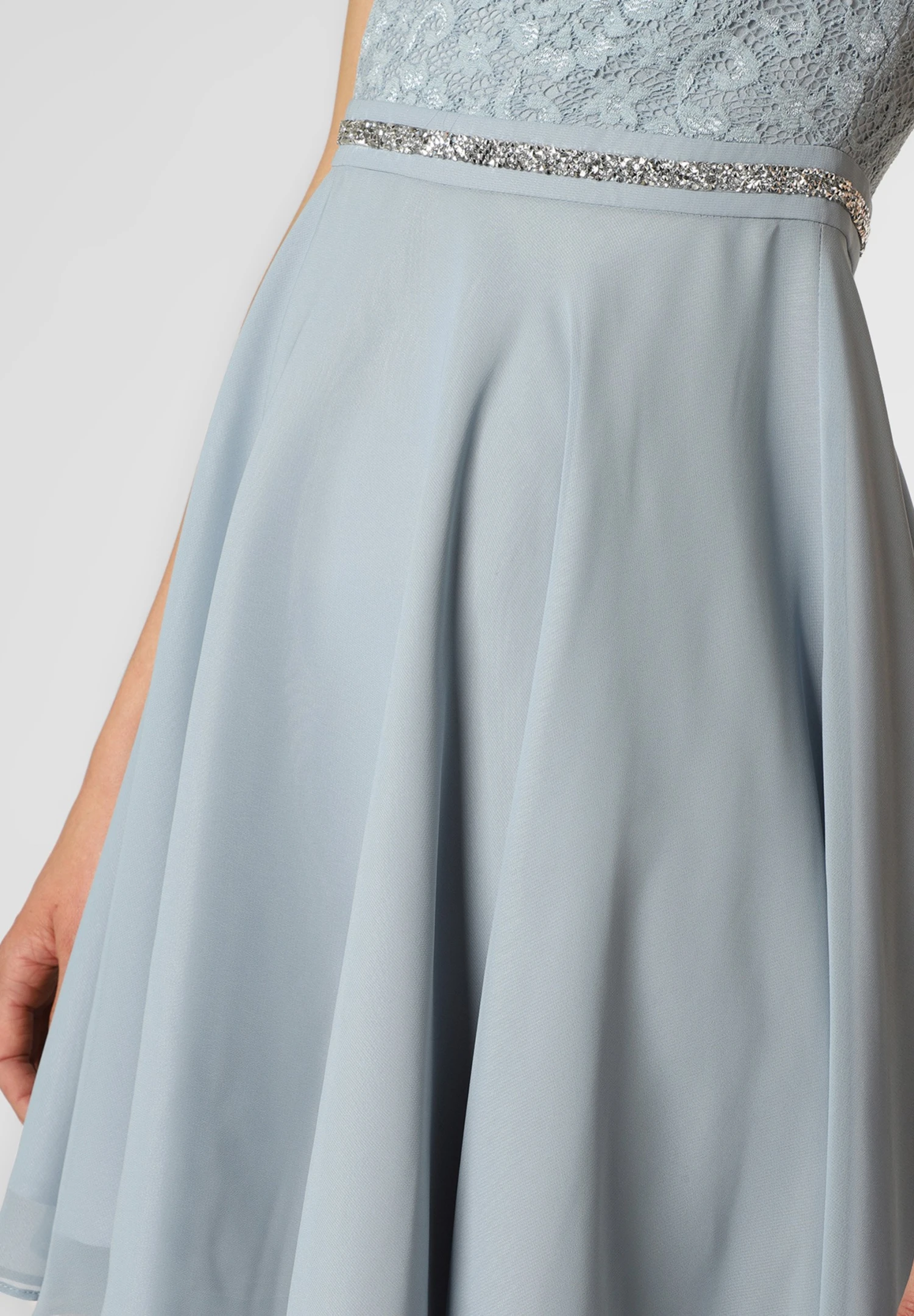 SWING Mit Paillettenbesetztem Spitzenoberteil - Cocktail Dress / Party Dress - Indigo - Image 3